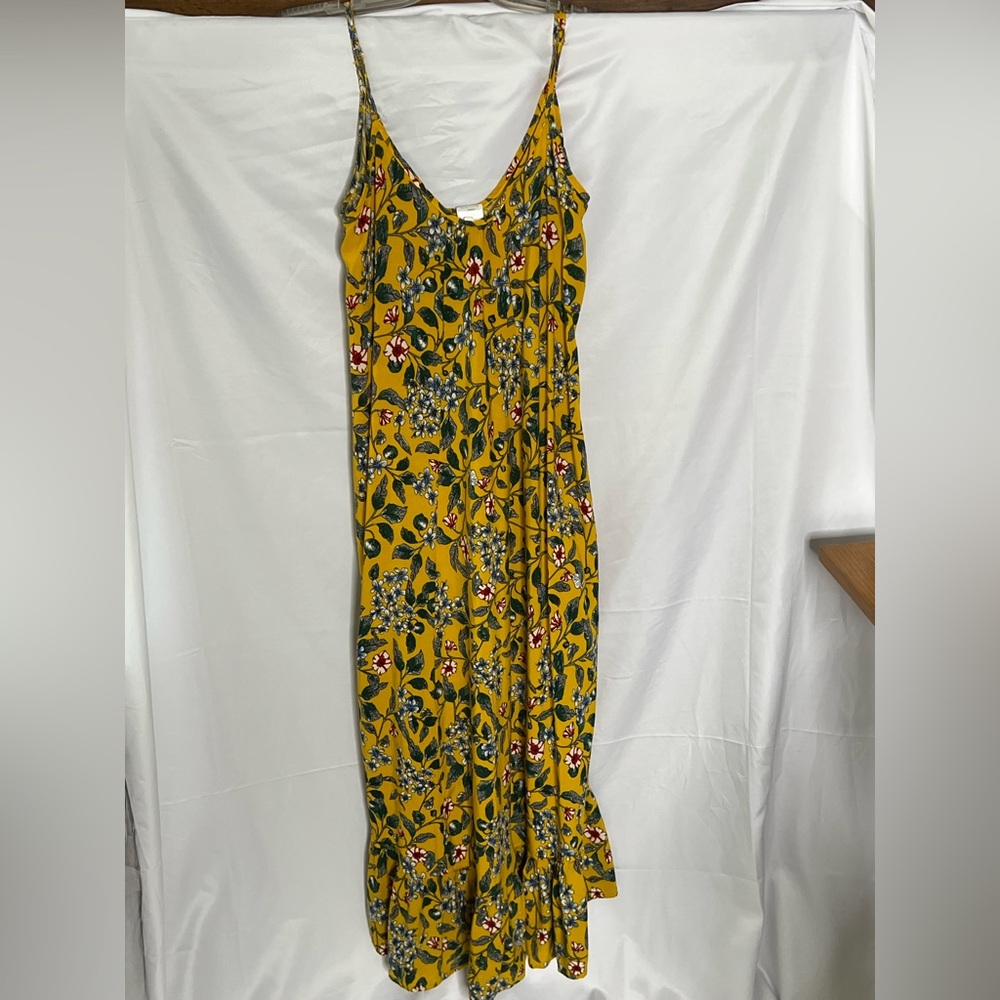 Buenos Ninos Maxi Floral Mustard Ruffle Hemline Sundress - Picture 6 of 16